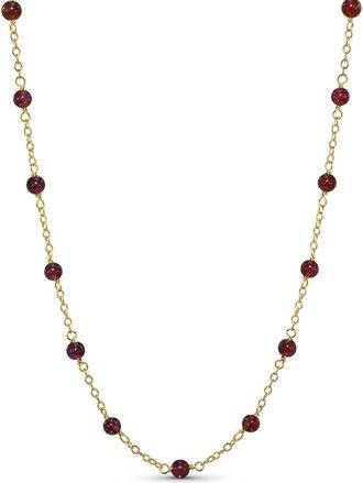Jewelmak 14K Rhodolite Garnet Necklace