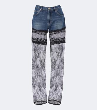 Blumarine Jeans anchos con encaje