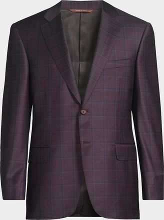 Canali Men & apos;s Siena Checked Classic Fit Sportcoat