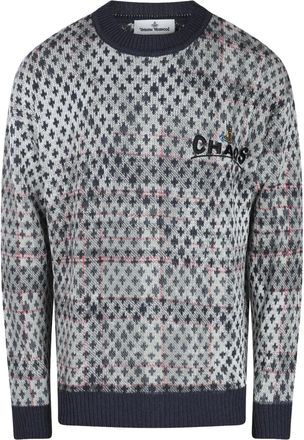 Vivienne Westwood Maglione a quadri con motivo pied de poule - Bianco