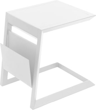 Hesperide Hesperide - Mesa Auxiliar Cuadrada De Jard&iacute;n Allure Blanca - 55 X 45 X 55 Cm - Hesp&eacute;ride