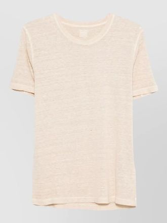 120% Lino linen crew neck short sleeve t-shirt