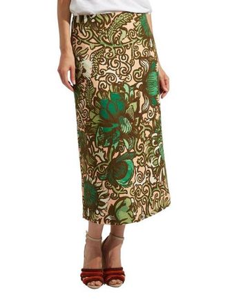 La DoubleJ Pencil Skirt Anemone Pink Olive at Nordstrom, Size 46