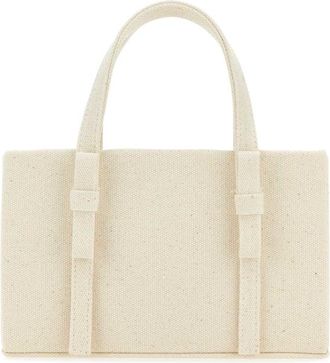 Kara Ivory Canvas Handbag