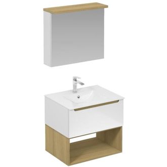 Puma Naturel - Conjunto De Ba&ntilde;o Con Lavabo Que Incluye Grifo Lavabo, Ca&ntilde;o Y Sif&oacute;n Stilla, Blanco Brillante (ksetstilla007)