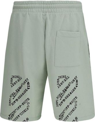 Off-white Mens Bicolor Cotton Bermuda Shorts