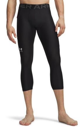 Under Armour HeatGear 3/4 Leggings in 001 Black at Nordstrom, Size Xx-Large