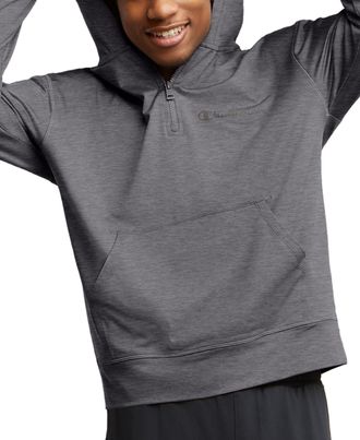 Champion Mens Quarter Zip Fitness Hoodie