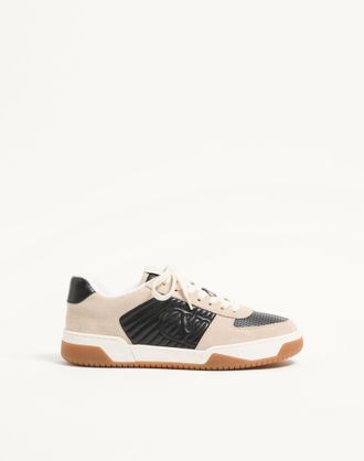 Valentino Garavani Sneaker Sparry In Crosta E Nappa Uomo NERO 39.5
