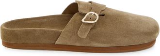 Ancient Greek Sandals Vasilista Suede Mules - Khaki - 36 (IT36/ UK3)