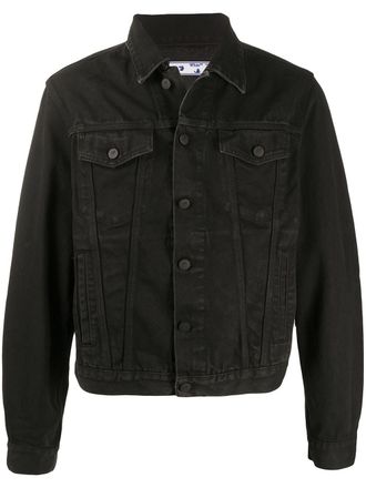 Off-white Denim jack - Zwart