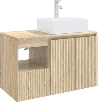 vidaXL Juego De Muebles De Ba&ntilde;o 2 Uds. Roble Sonoma Vidaxl
