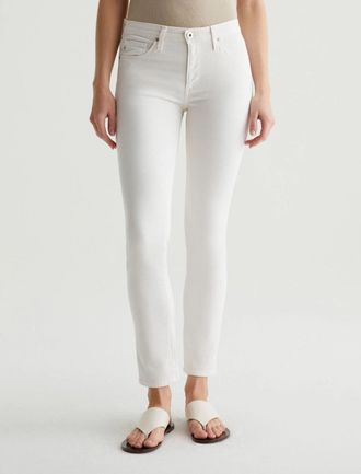 AG - Adriano Goldschmied Womens AG Jeans Prima White Denim Stretch Mid-Rise Skinny Leg Ankle DDR2579