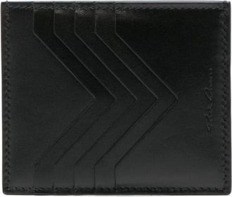 Rick Owens square leather cardholder - men - Leather/Lambskin - One Size - Black