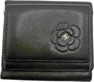 Chanel Pre-owned Wallets, female, Black, Size: ONE SIZE Pre-owned Wallet (tri-fold)