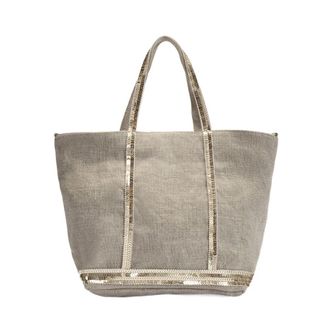 Vanessa Bruno Cabas S Zipped Tote - Dames - Shoppers - Grijs - ONE Size - Leer - Tassen