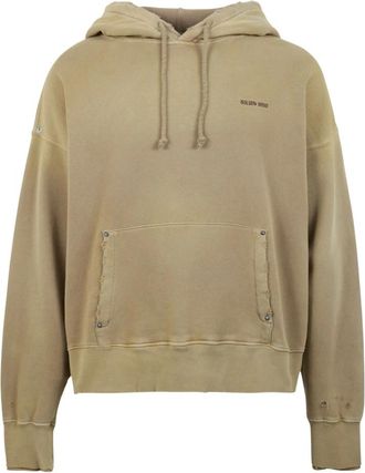 Golden Goose Hoodies & sweatvesten, Heren, Beige, XL, Katoen, Vintage Cartouche Hoodie