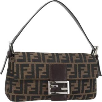 Fendi Pre-owned Zucca Canvas Shoulder Bag - - Pre-owned - Donna - Marrone - ONE SIZE