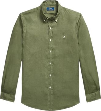 Polo Ralph Lauren Long Sleeve Sport Shirt - Heren - Casual Overhemden - Groen - XL - Overhemden