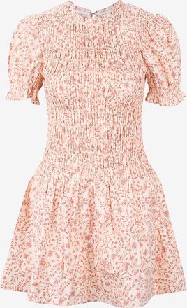 Reformation Kurzes Kleid aus Popeline mit Blumenmuster Leannah