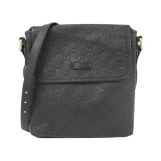 Gucci Pre-owned Cross Body Bags, female, Black, Size: ONE SIZE Pre-owned Guccissima Leather Shoulder Bag