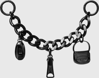 Diesel Charm Thick Gun Metal - Universal straps - Unisex - Black