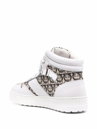 Ferragamo High-Top Sneaker - White