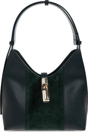 Furla Goccia Small - Dames - Schoudertassen - Groen - ONE Size - Leer - Tassen