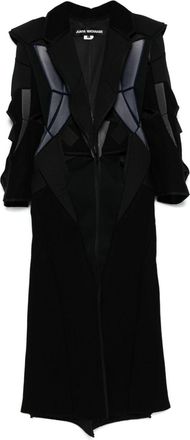 Junya Watanabe padded-panels coat - women - Polyester/Nylon/Wool/Polyurethane/Polyester - L - Black