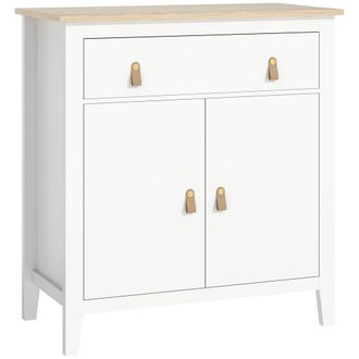 HOMCOM Aparador de sal&oacute;n 80x40x90 cm blanco
