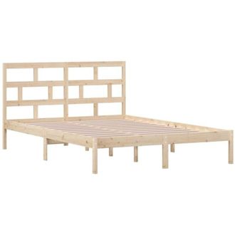 vidaXL Estructura De Cama De Madera Maciza De Pino 140x200 Cm Vidaxl
