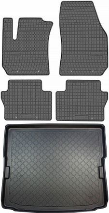 OEM Opel Zafira B Minivan De Mayo De 2005 A 2014. Juego - Alfombrillas De Goma Para Coche + Alfombrilla Para Maletero