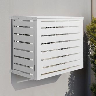 IDMarket Idmarket - Cubierta Met&aacute;lica Blanca De Aire Acondicionado Para Unidad Exterior 95 X 50 X 80 Cm