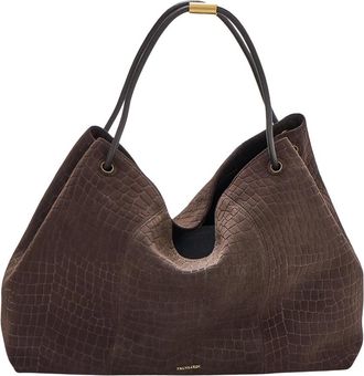 Trussardi Bolso Tote Croco Suede - Bags - Mujer - Marr&oacute;n - ONE SIZE
