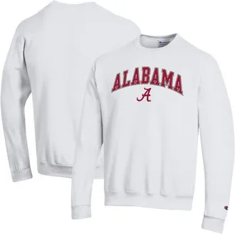 Champion Mens Champion White Alabama Crimson Tide Arch Over Logo Pullover Sweatshirt at Nordstrom, Size Xx-Large