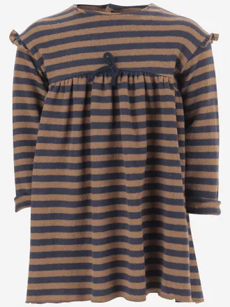 1+ in the family Striped Stretch Cotton Dress - Brown