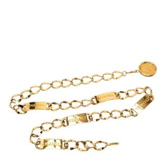 Chanel Pre-owned Belts, female, Yellow, Size: ONE SIZE Pre-owned Cambon Chain Belt