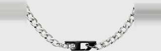 Diesel Two-tone stainless steel chain necklace - Necklaces - Unisex - Silver