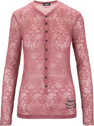 Dsquared2 Nachthemd - Dames - Longsleeves - Roze - L - Tops