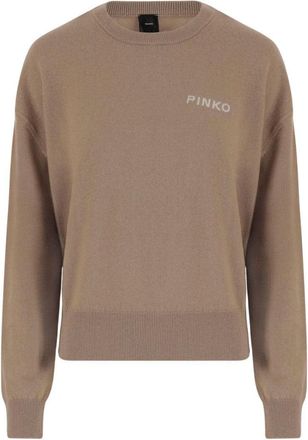 Pinko Crew Neck Knitwear Sweater With Logo Detail