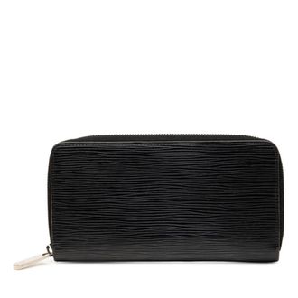 Louis Vuitton Epi Black Noir Leather Long Wallet (Bi-Fold) (Pre-Owned)