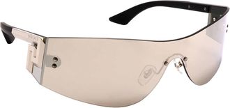 Versace Light Grey Mirror Silver Shield Unisex Sunglasses VE2241 10006G 43