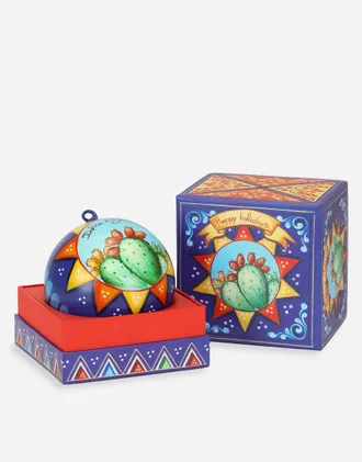 Dolce & Gabbana Decorative Glass Ball - Holiday Decoration Multicolor Onesize