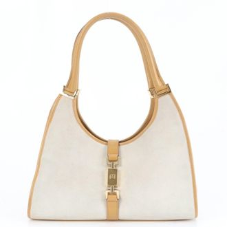 Gucci Beige Brown Leather Tote Bag (Pre-Owned)