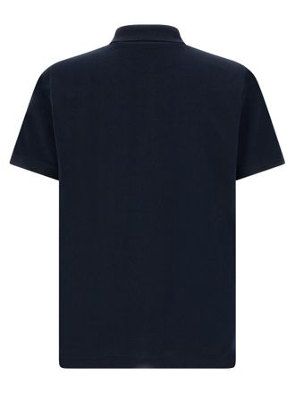 Fendi Logo-Embroidered Piqu&eacute; Cotton Polo - Navy