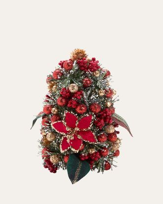 Salzburg Creations Regal Poinsettia Holiday 7 Tabletop Tree