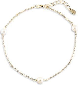Argento Vivo Freshwater Pearl Station Bracelet in Gold at Nordstrom Rack
