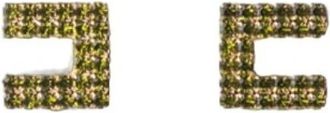 Elisabetta Franchi Clip-On Oorbellen - Dames - Oorbellen - Groen - ONE Size - Accessoires
