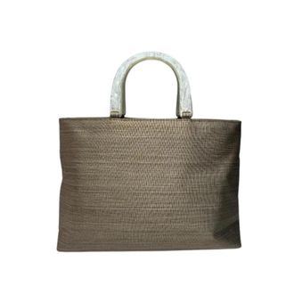 Givenchy Pre-owned Vintage Check Canvas Handtas - Dames - Vintage Handtas - Bruin - ONE Size - Vintage