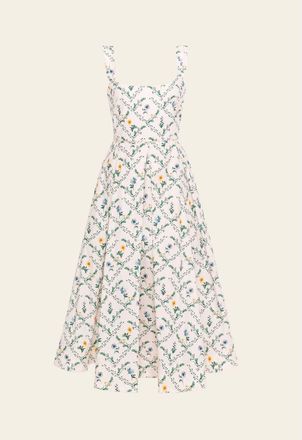 Agua Bendita Alcaparra Brisa Midi Dress in Ivory at Nordstrom, Size X-Small